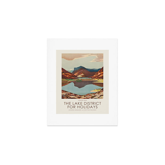 English vintage travel poster - The Lake District for holidays, 1930s Art Print Gallery Image 1