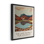 English vintage travel poster - The Lake District for holidays, 1930s Framed Canvas Print Gallery Image 2