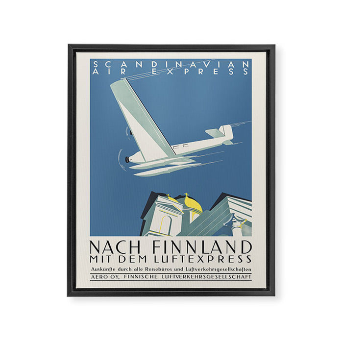 Finland Vintage Travel Poster, 1933 Framed Canvas Print Gallery Image 1