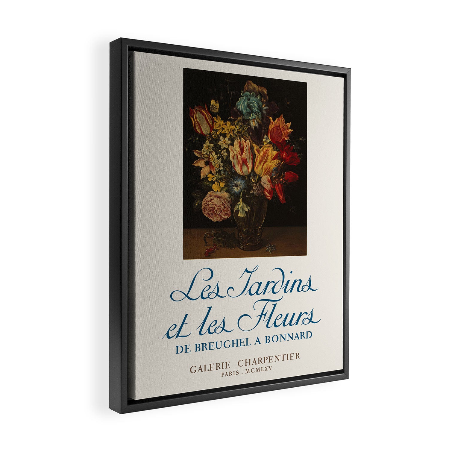 Floral Still Life French Art Gallery Exhibition Poster, 1965 Framed Canvas Print Gallery Image 2