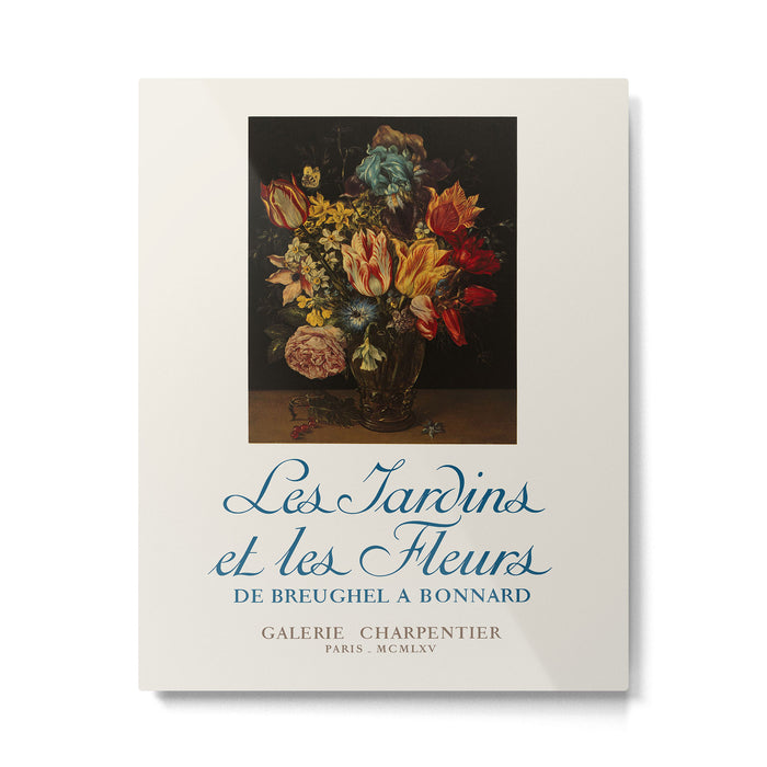 Floral Still Life French Art Gallery Exhibition Poster, 1965 Metal Print Gallery Image 1