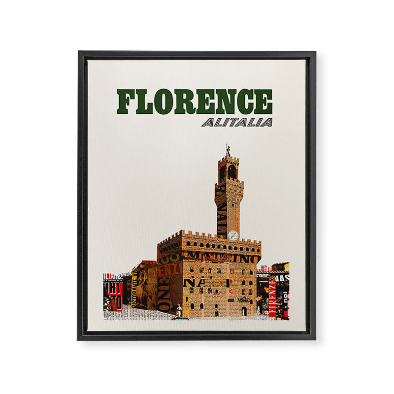 Florence Vintage Travel Poster, 1960s Framed Canvas Print Gallery Image 6