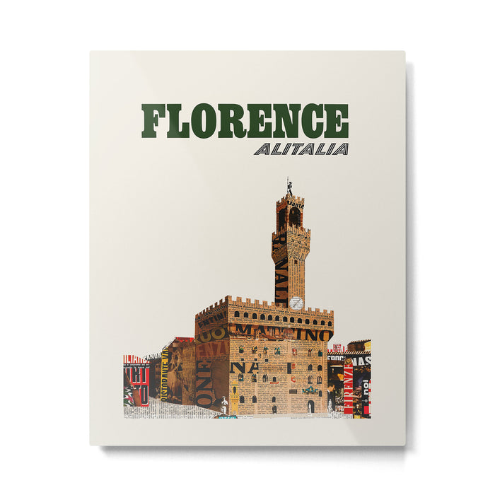Florence Vintage Travel Poster, 1960s Metal Print Gallery Image 1
