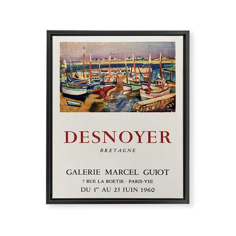 Francois Desnoyer Vintage Art Exhibition Poster, 1960 Framed Canvas Print Gallery Image 6