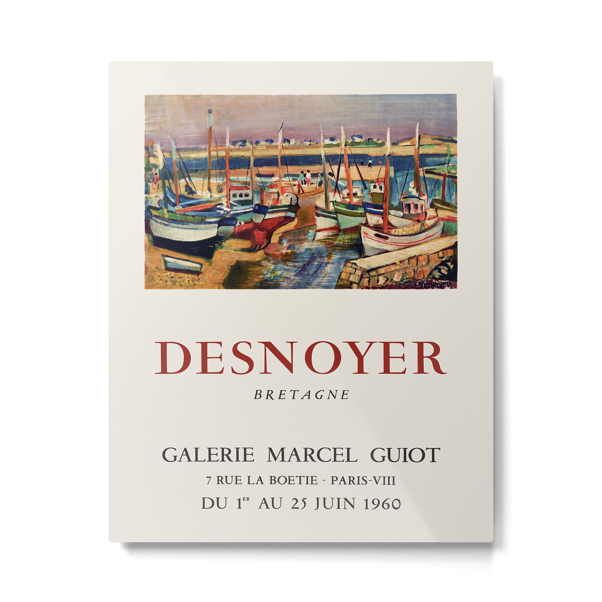 Francois Desnoyer Vintage Art Exhibition Poster, 1960 Metal Print Gallery Image 4