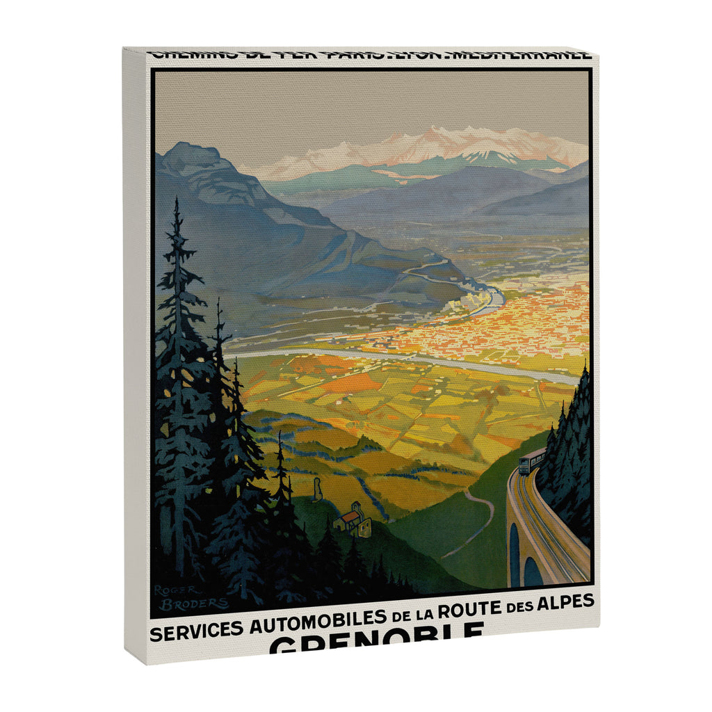 Grenoble Vintage French Travel Poster, 1920s Canvas Print Gallery Image 6