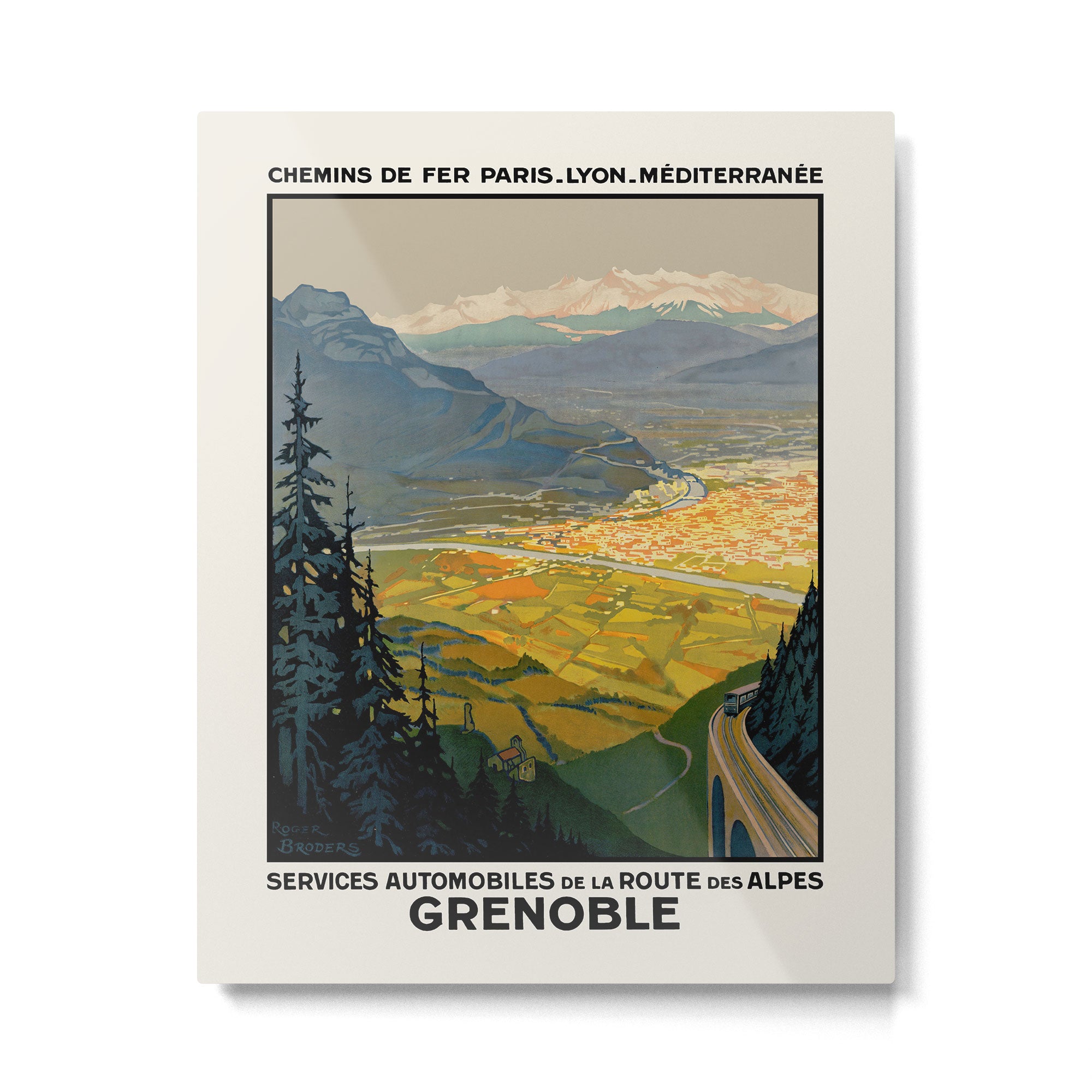Grenoble Vintage French Travel Poster, 1920s Metal Print Gallery Image 4