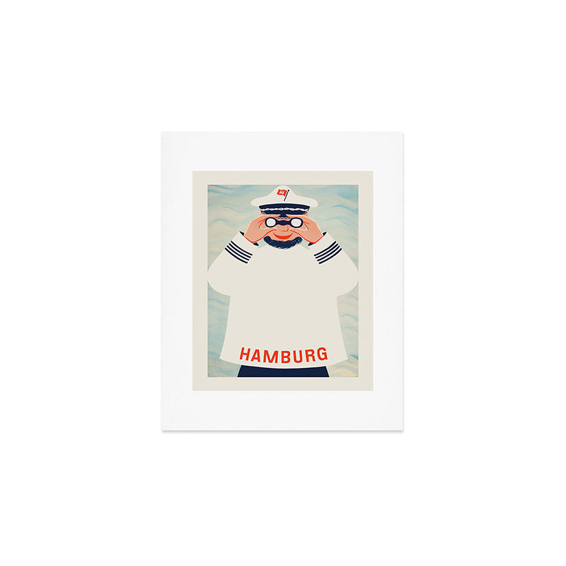 Hamburg Germany Vintage Travel Poster, 1958 Art Print Gallery Image 1