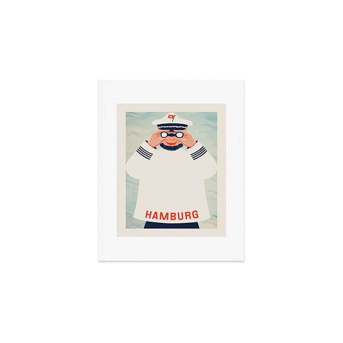 Hamburg Germany Vintage Travel Poster, 1958 Art Print Gallery Image 1