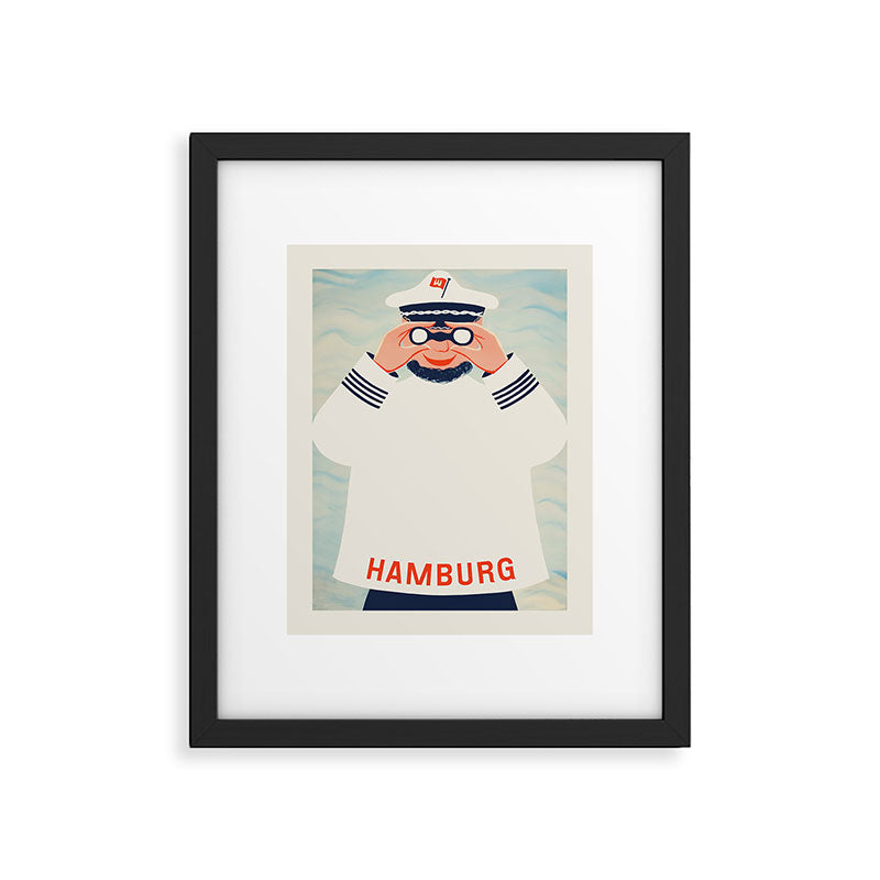 Hamburg Germany Vintage Travel Poster, 1958 Framed Art Print Gallery Image 6