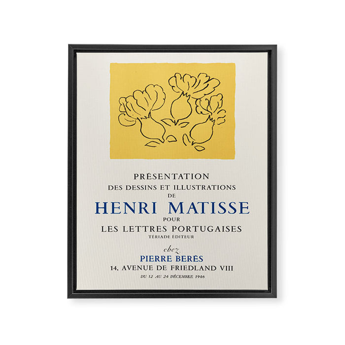 Henri Matisse Art Exhibition Poster, 1946 Framed Canvas Print Gallery Image 1