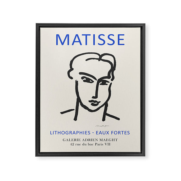 Henri Matisse Vintage Art Exhibition Poster, 1964 Framed Canvas Print Gallery Image 1
