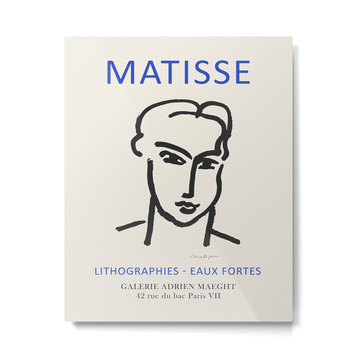 Henri Matisse Vintage Art Exhibition Poster, 1964 Metal Print Gallery Image 4