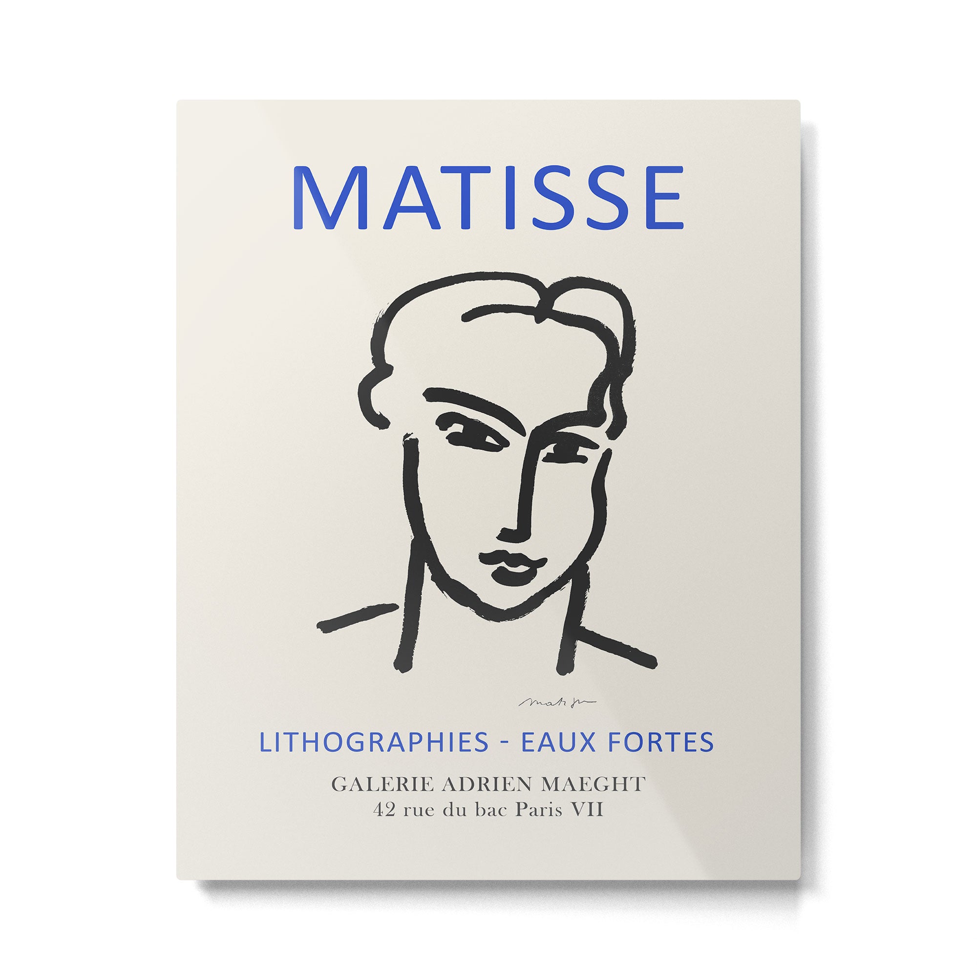 Henri Matisse Vintage Art Exhibition Poster, 1964 Metal Print Gallery Image 4