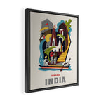 India Vintage Travel Poster, 1950s Framed Canvas Print Gallery Image 2
