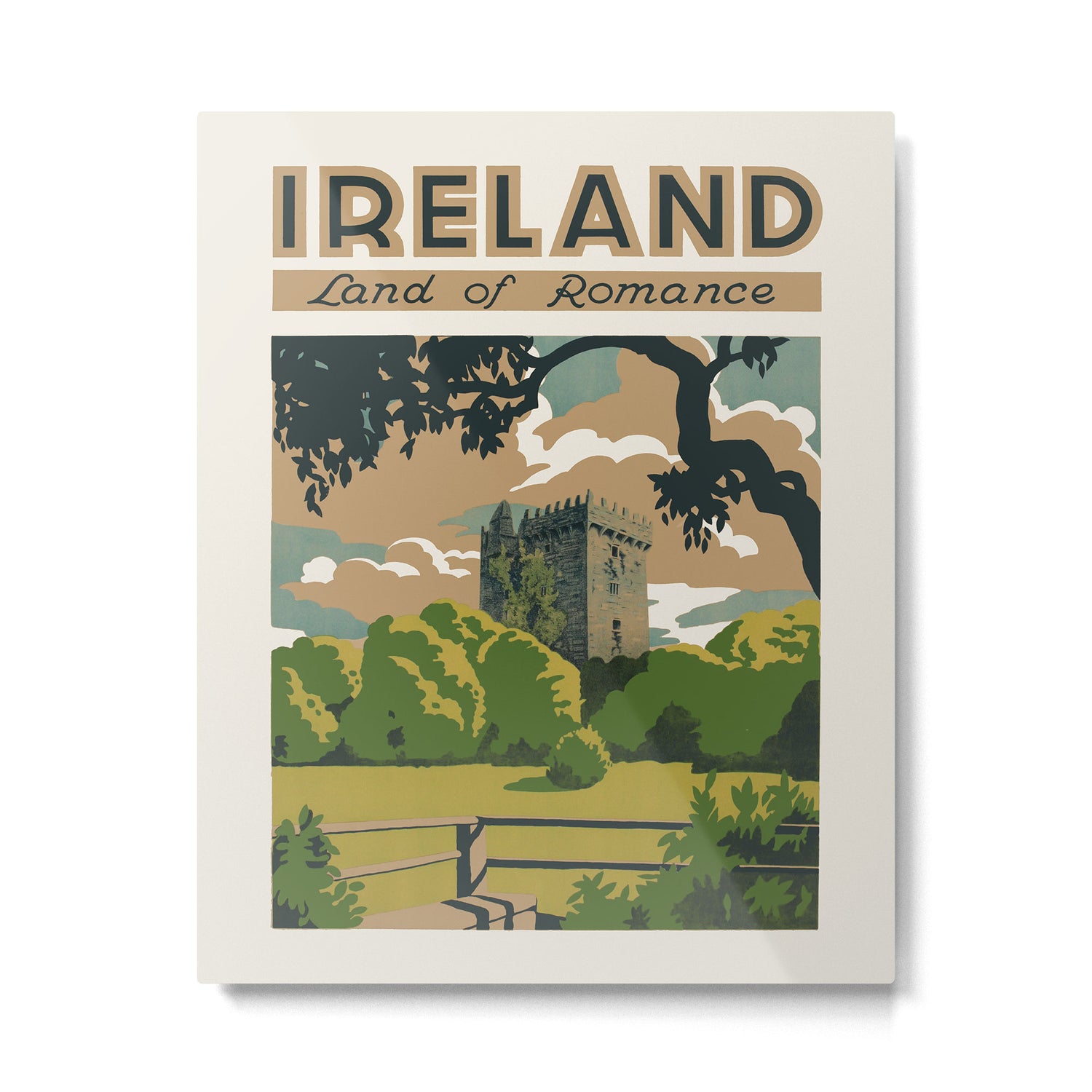 Ireland Land of Romance Vintage Travel Poster, 1930s Metal Print Gallery Image 4