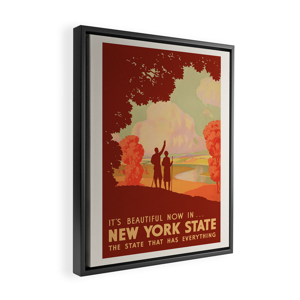 It's Beautiful Now In New York State Framed Canvas Print Gallery Image 2