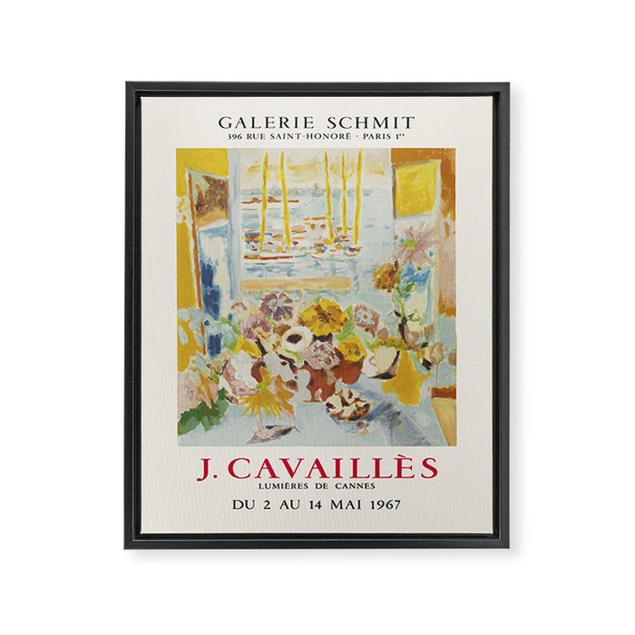Jules Cavailles Art Exhibition Poster, 1967 Framed Canvas Print Gallery Image 1