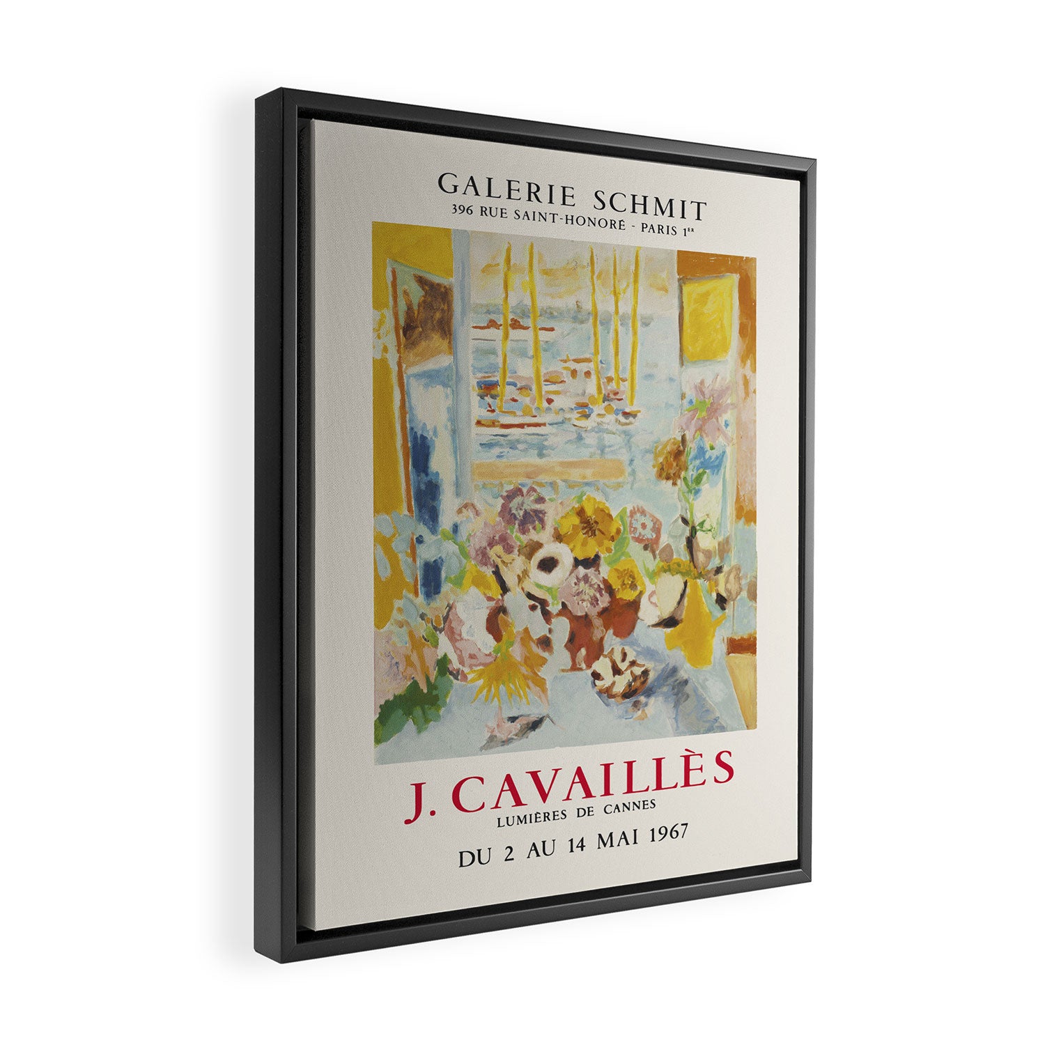 Jules Cavailles Art Exhibition Poster, 1967 Framed Canvas Print Gallery Image 2