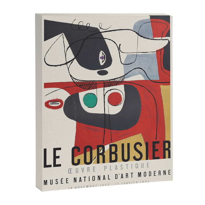 Le Corbusier - Exhibition poster for MusÃ©e National dâArt Moderne, 1954 Canvas Print Gallery Image 1