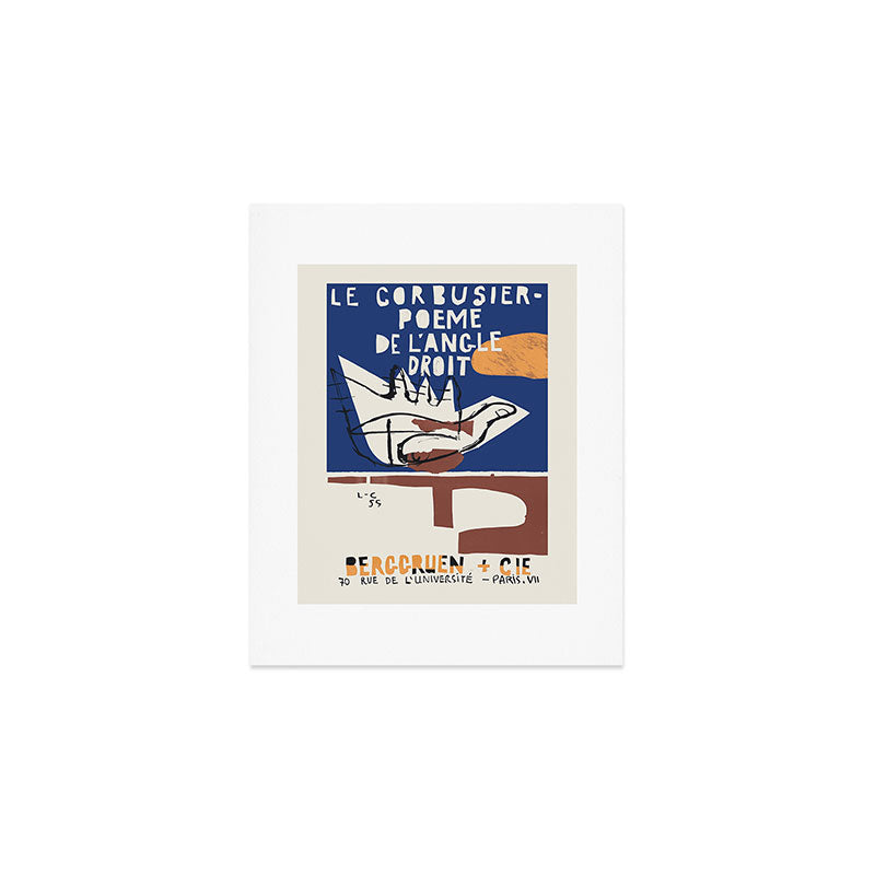 Le Corbusier - Exhibition poster for Poeme de L'Angle Droit 1995 in Paris Art Print Gallery Image 1