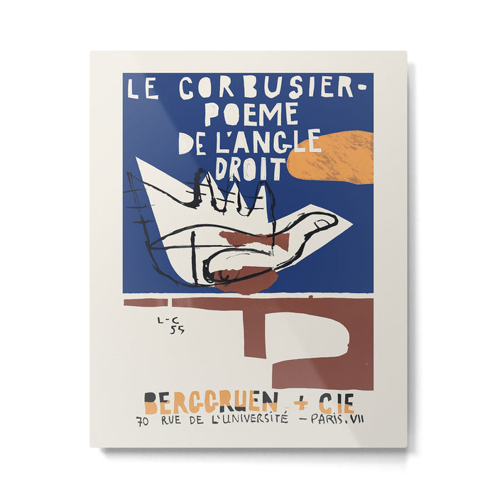 Le Corbusier - Exhibition poster for Poeme de L'Angle Droit 1995 in Paris Metal Print Gallery Image 1