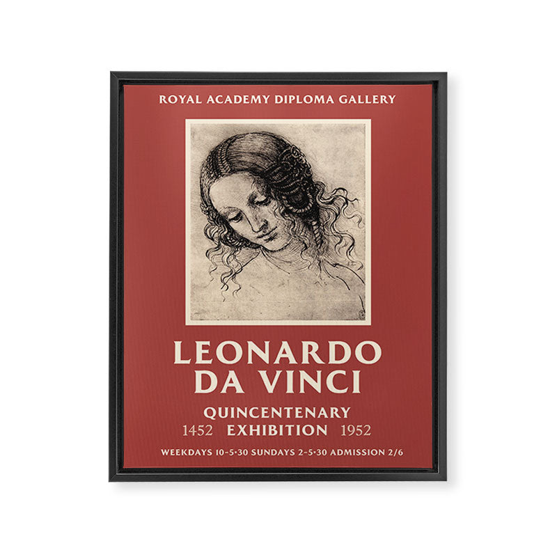 Leonardo Da Vinci Exhibition Poster, 1952 Framed Canvas Print Gallery Image 6