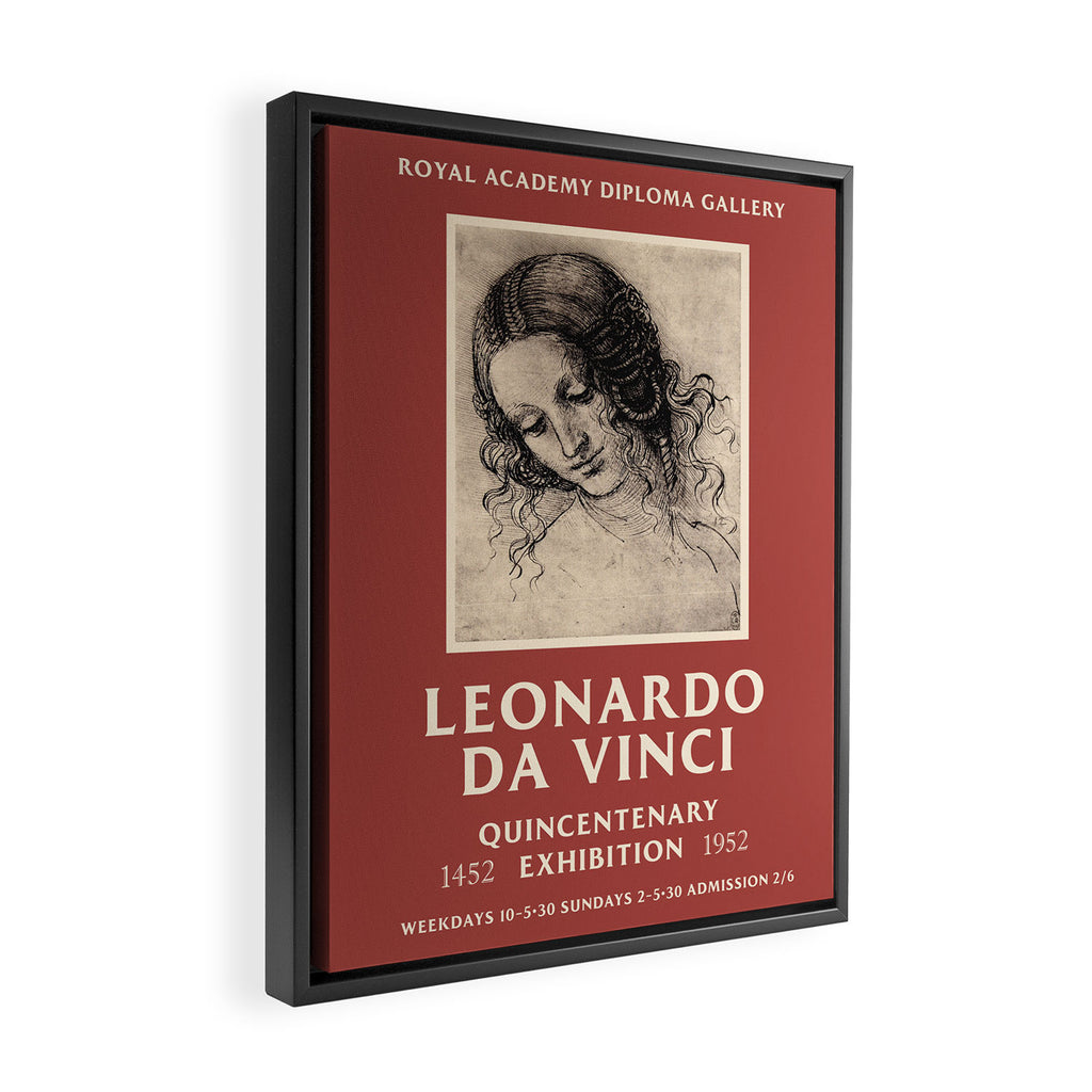Leonardo Da Vinci Exhibition Poster, 1952 Framed Canvas Print Gallery Image 2