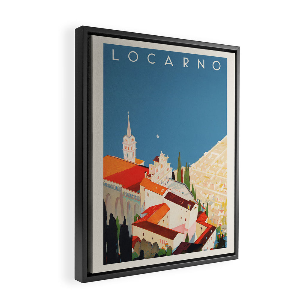 Locarno, Switzerland - Vintage Travel Poster, 1944 Framed Canvas Print Gallery Image 2