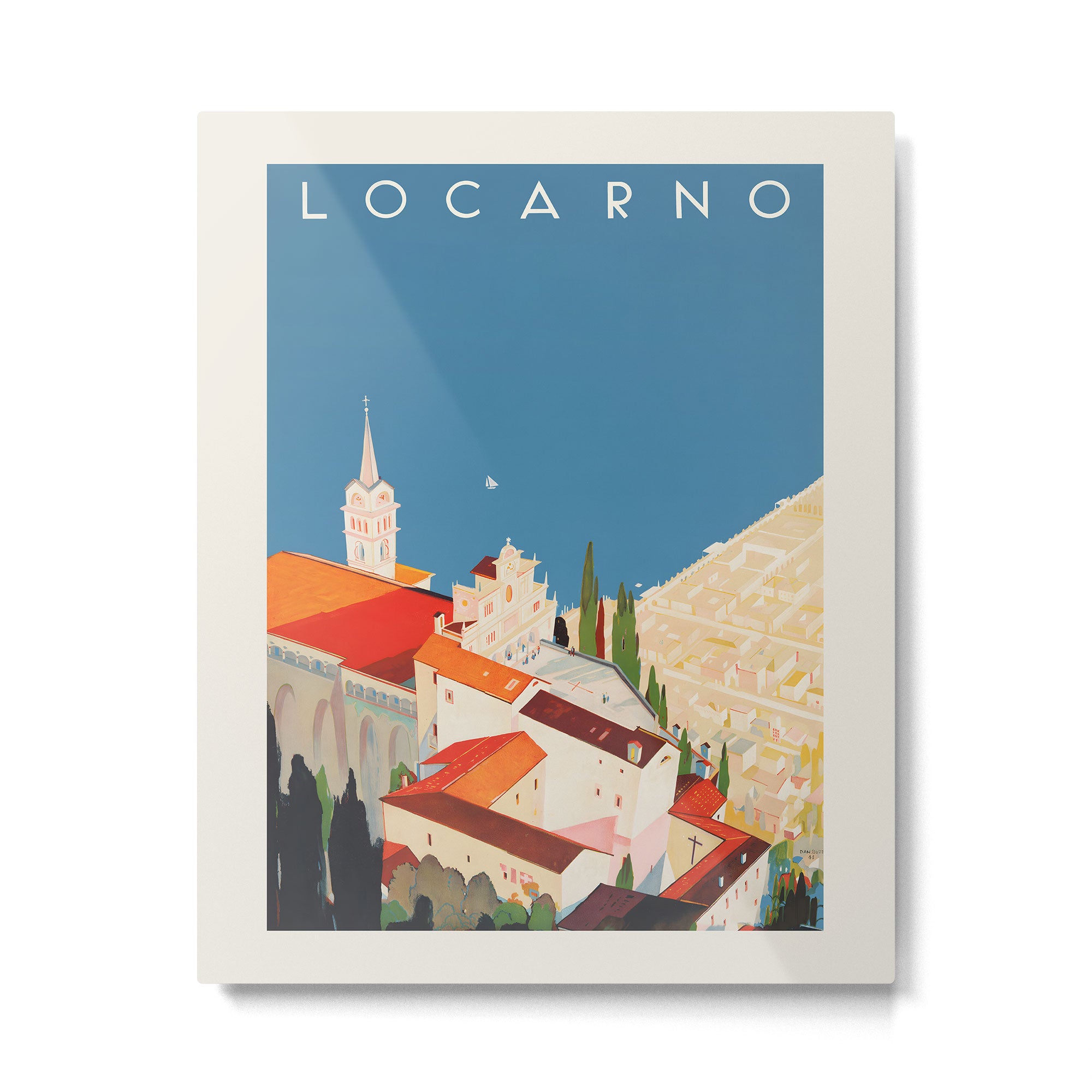 Locarno, Switzerland - Vintage Travel Poster, 1944 Metal Print Gallery Image 4