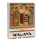 Malaysia and Singapore Vintage travel poster,  1930s Canvas Print Gallery Image 6