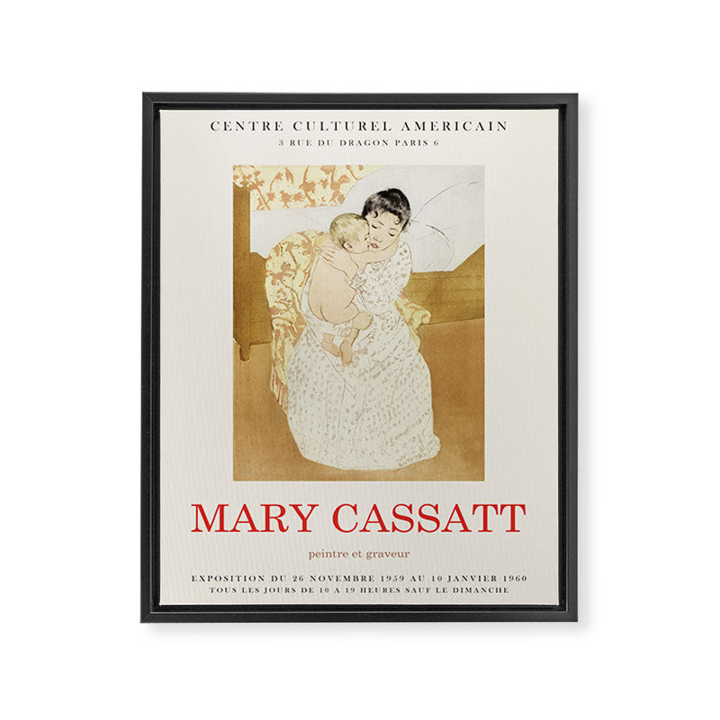Mary Cassatt Vintage Art Exhibition Poster, 1959 Framed Canvas Print Gallery Image 6