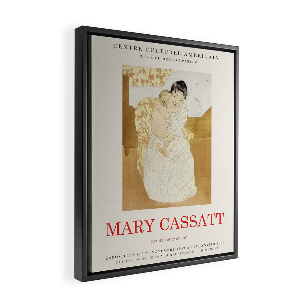 Mary Cassatt Vintage Art Exhibition Poster, 1959 Framed Canvas Print Gallery Image 2