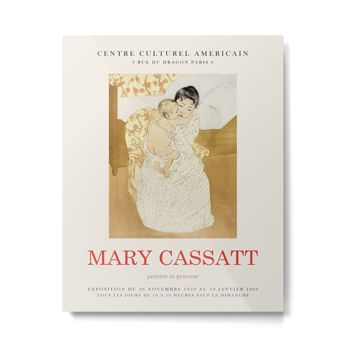 Mary Cassatt Vintage Art Exhibition Poster, 1959 Metal Print Gallery Image 1