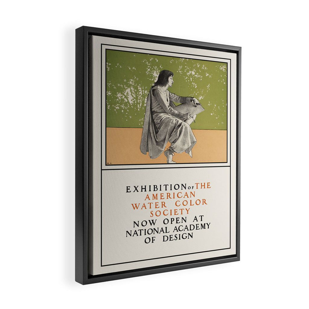 Maxfield Parrish Art Exhibition Poster, 1920 Framed Canvas Print Gallery Image 2