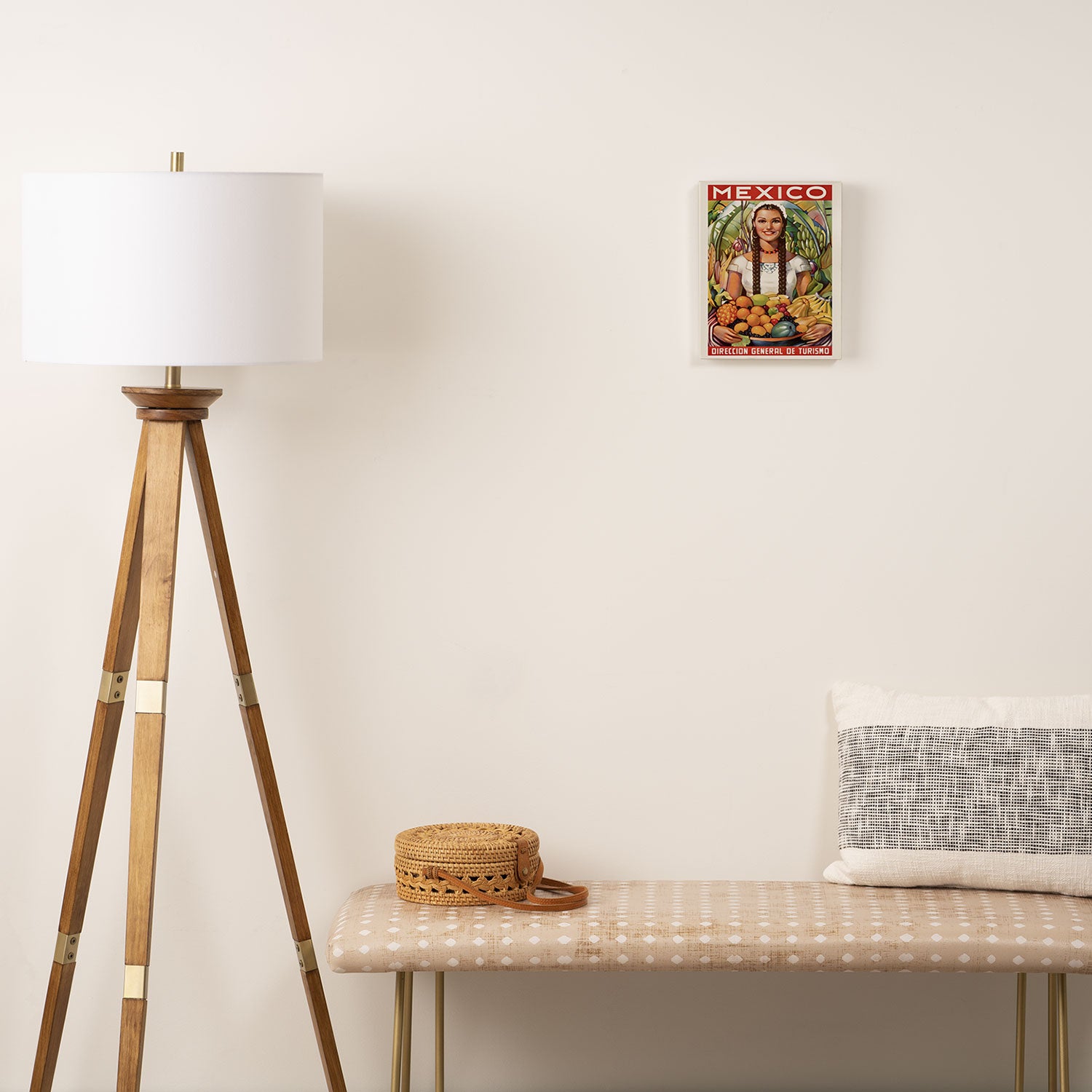 Mexico Vintage Travel Poster, 1950s Canvas Print Gallery Image 2
