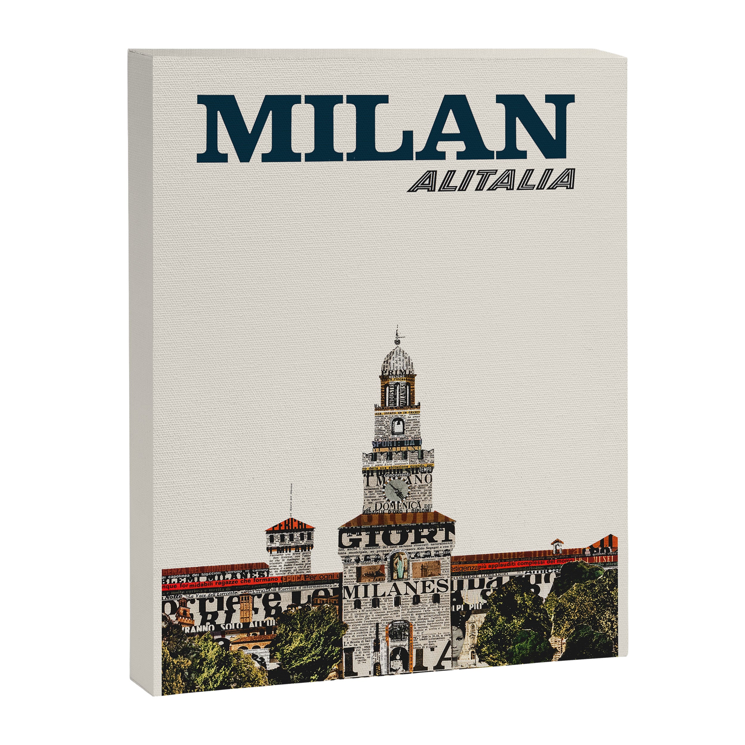 Milan Vintage Travel Poster, 1960s Canvas Print Gallery Image 6