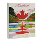 Montreal Canada Vintage Travel Poster, 1950s Canvas Print Gallery Image 6