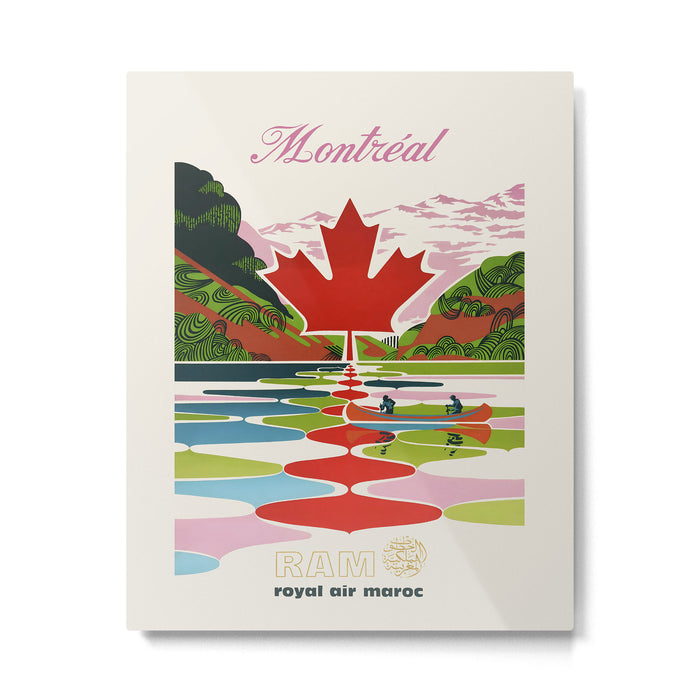 Montreal Canada Vintage Travel Poster, 1950s Metal Print Gallery Image 1