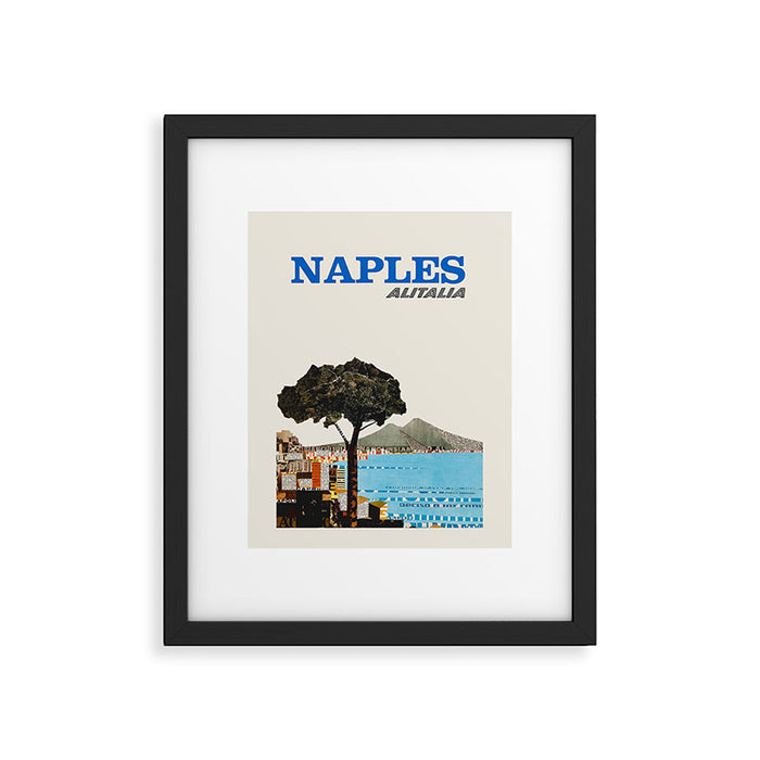 Naples Vintage Travel Poster, 1960s Framed Art Print Gallery Image 1