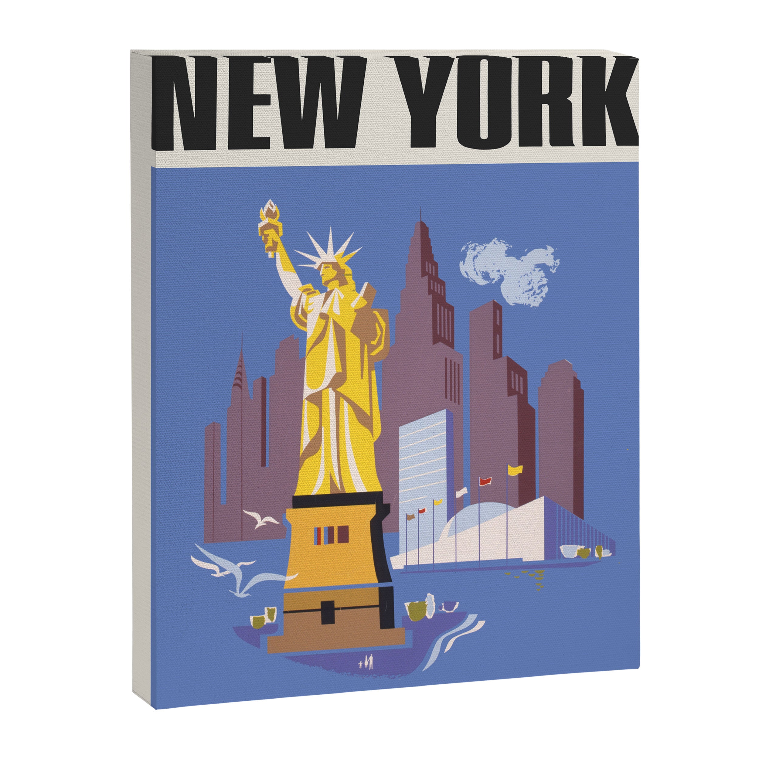 New York Vintage travel poster, 1950s Canvas Print Gallery Image 6