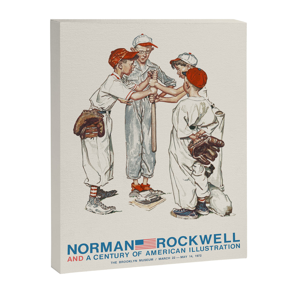 Norman Rockwell Art Exhibition Poster with Baseball illustration Canvas Print Gallery Image 6