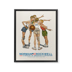 Norman Rockwell Art Exhibition Poster with Basketball illustration Framed Canvas Print Gallery Image 6