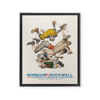 Norman Rockwell Art Exhibition Poster with Football illustration Framed Canvas Print Gallery Image 6