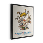 Norman Rockwell Art Exhibition Poster with Football illustration Framed Canvas Print Gallery Image 2