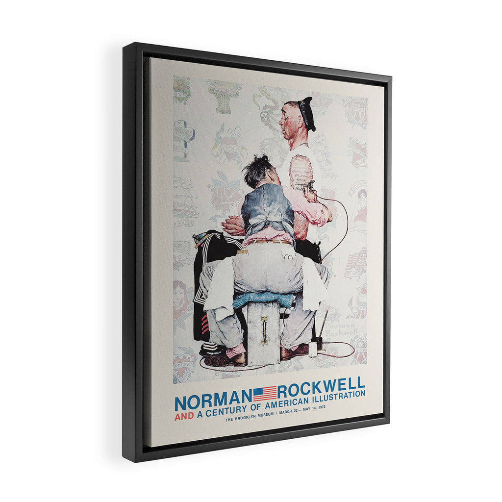 Norman Rockwell Vintage Exhibition Poster, 1972 Framed Canvas Print Gallery Image 2
