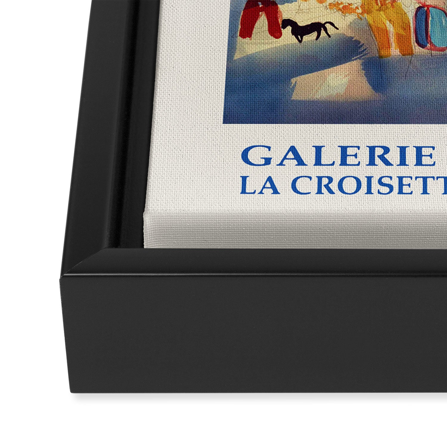Pierre Gaillardot Vintage Exhibition Poster at Cannes, 1970s Framed Canvas Print Gallery Image 3