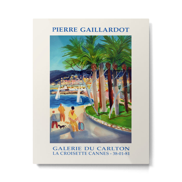 Pierre Gaillardot Vintage Exhibition Poster at Cannes, 1970s Metal Print Gallery Image 1