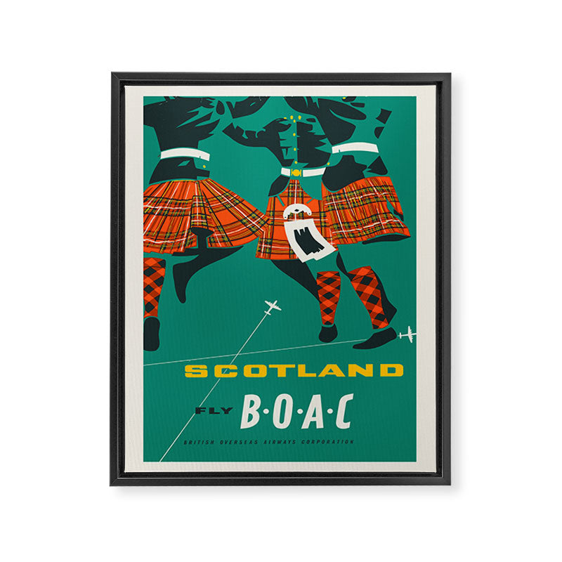 Scotland - Vintage scottish travel poster, 1954 Framed Canvas Print Gallery Image 6