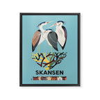 Skansen Zoo - Vintage Swedish Poster, 1954 Framed Canvas Print Gallery Image 6